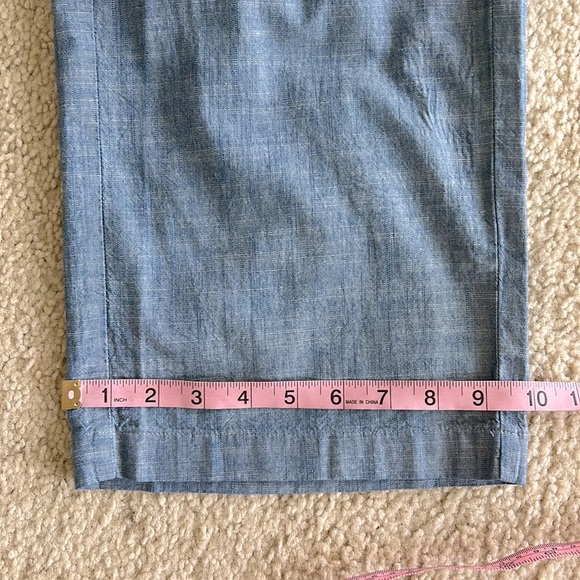 J. Crew Chambray Tie Waist Wide Leg Pants - Picture 9 of 9